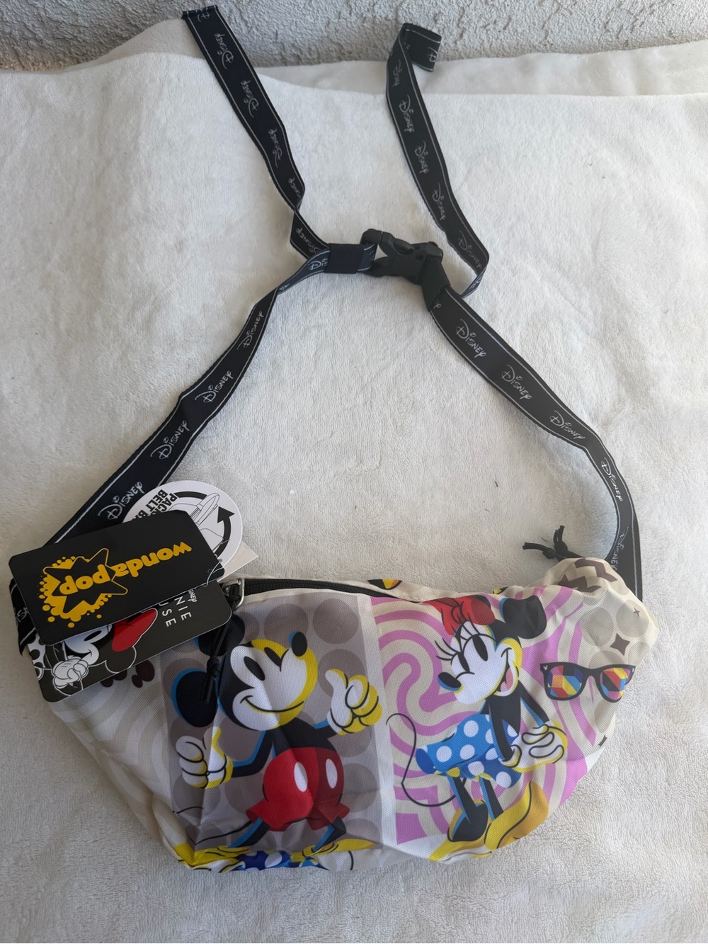 Disney Kids Mickey & Minnie Crossbody Bag - Black/White/Yellow/Pink/Red